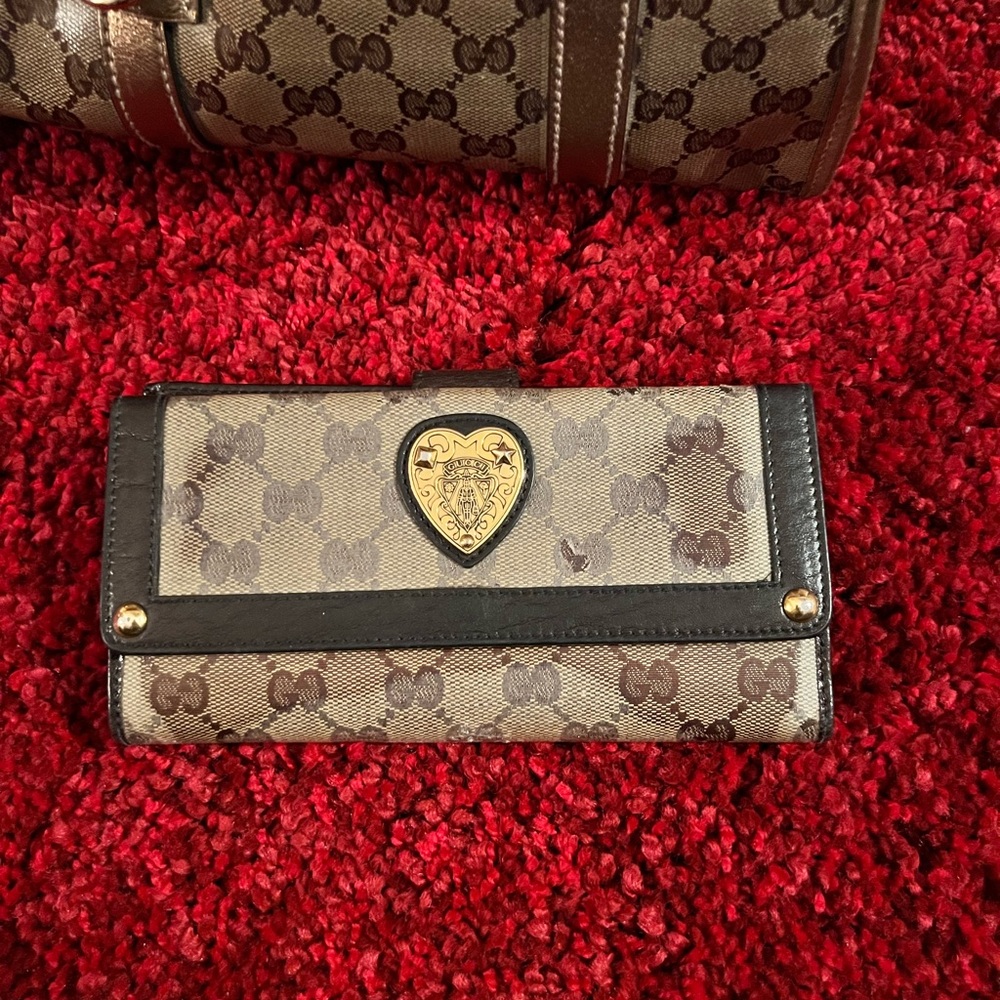 Gucci Crystal Coated Canvas Wallet